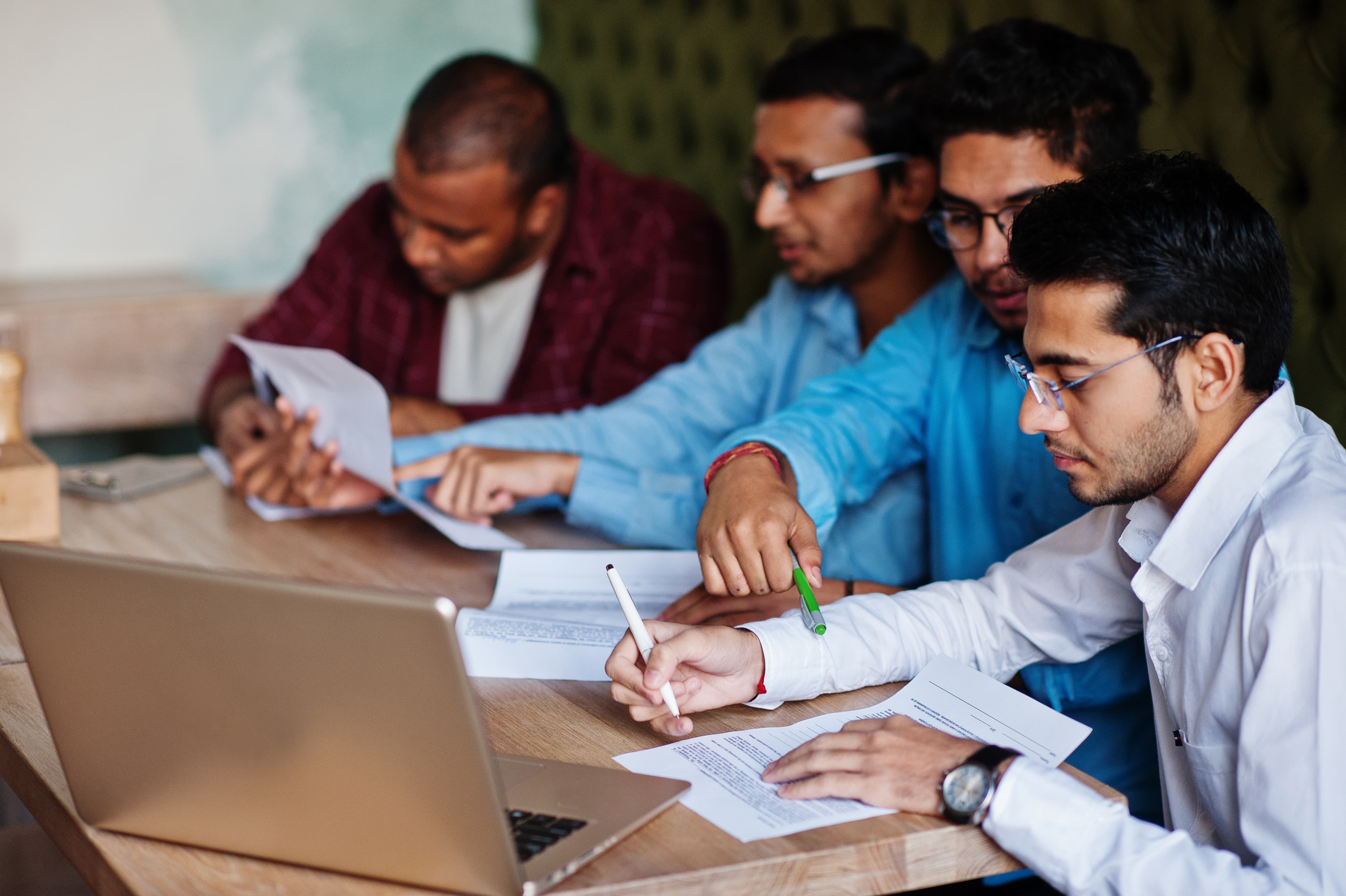 Students studying indoors