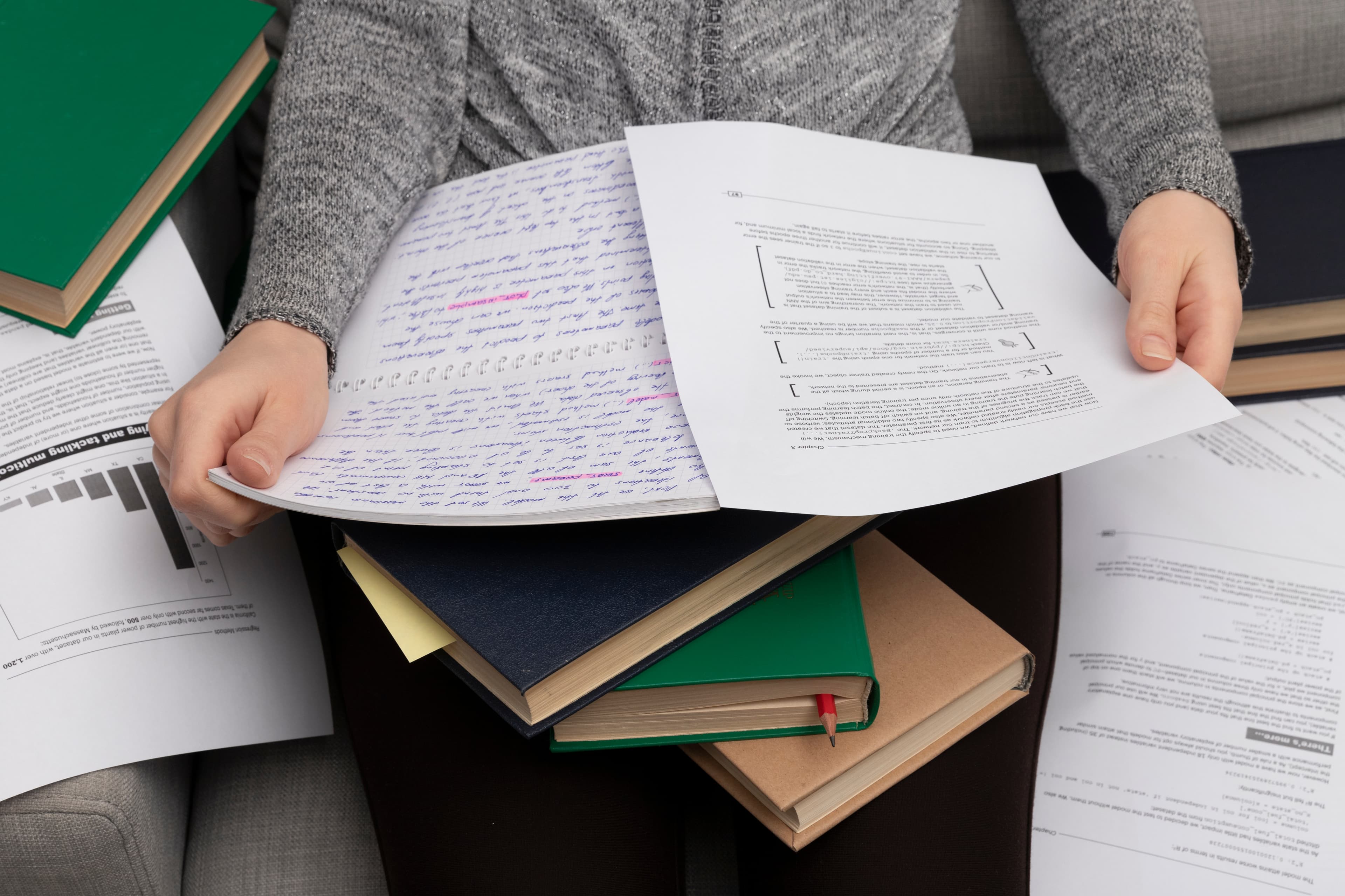 Students studying indoors